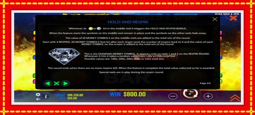 Slot machine Ultra Hold & Spin with access to free game online, picture 6