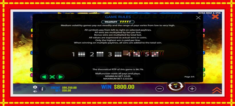 Slot machine Ultra Hold & Spin with access to free game online, picture 7