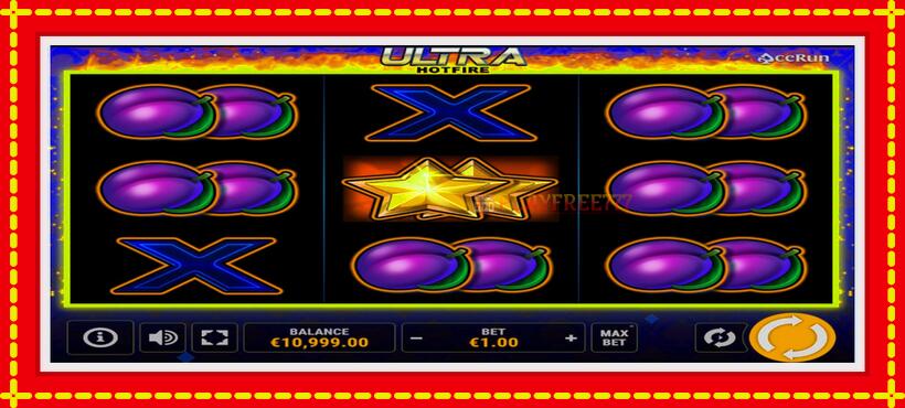 Slot machine Ultra Hotfire with access to free game online, picture 2