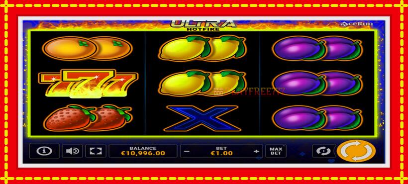 Slot machine Ultra Hotfire with access to free game online, picture 3