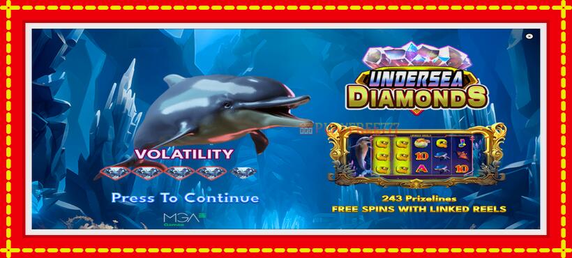 Slot machine Undersea Diamonds with access to free game online, picture 1