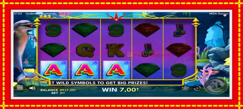 Slot machine Undersea Diamonds with access to free game online, picture 3