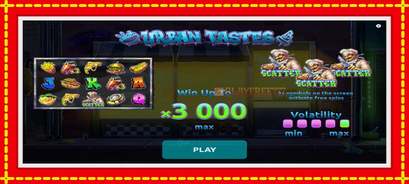 Slot machine Urban Tastes with access to free game online, picture 1