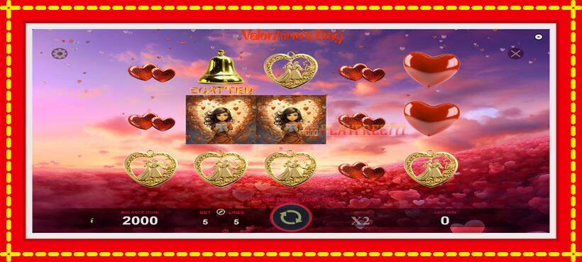 Slot machine Valentines Day with access to free game online, picture 2