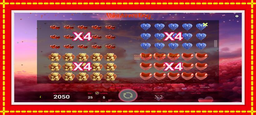 Slot machine Valentines Day with access to free game online, picture 6