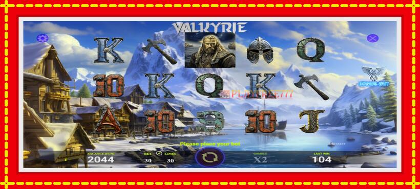 Slot machine Valkyrie with access to free game online, picture 1