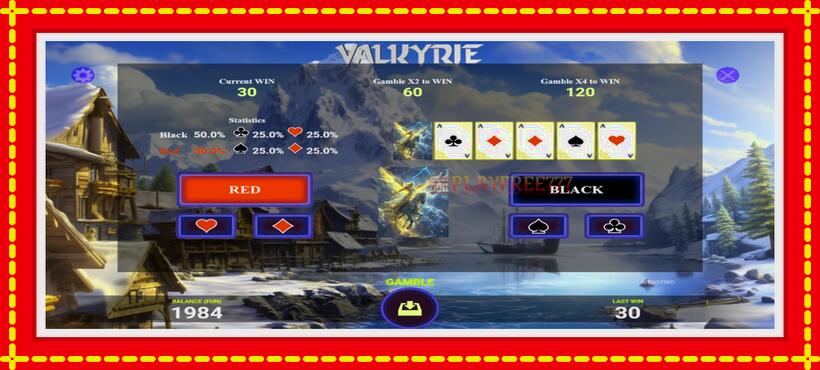 Slot machine Valkyrie with access to free game online, picture 3