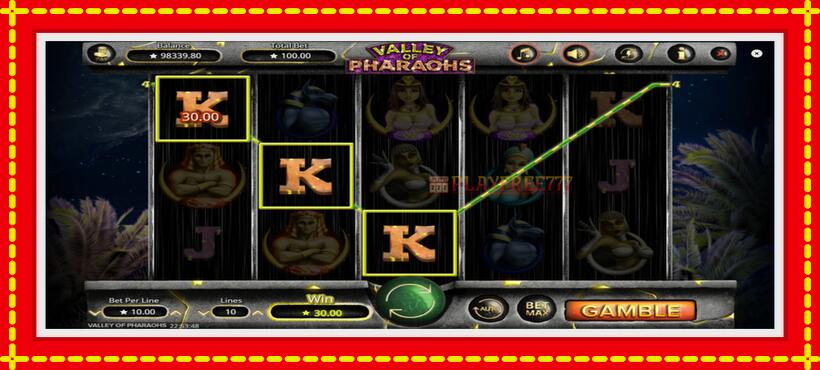 Slot machine Valley of Pharaohs with access to free game online, picture 5