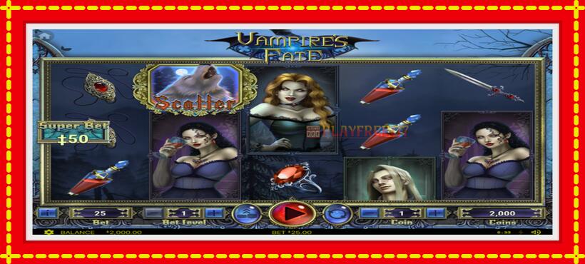 Slot machine Vampires Fate with access to free game online, picture 1