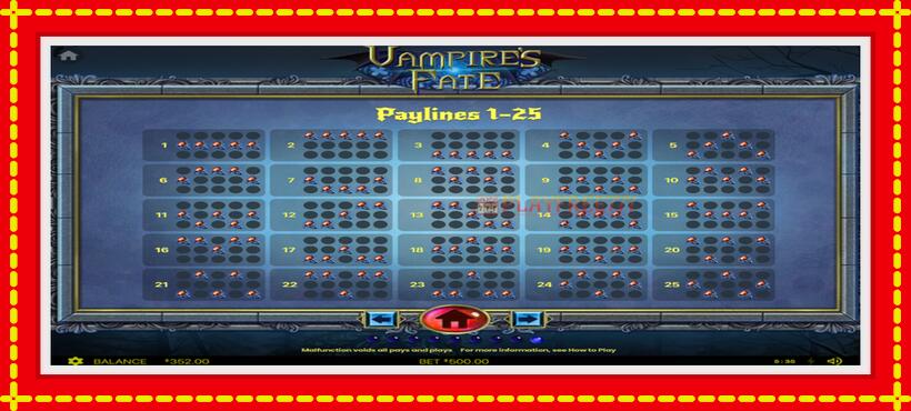 Slot machine Vampires Fate with access to free game online, picture 5