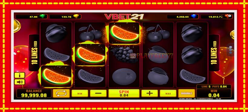 Slot machine Vbet 21 with access to free game online, picture 2