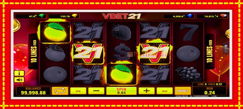 Slot machine Vbet 21 with access to free game online, picture 5