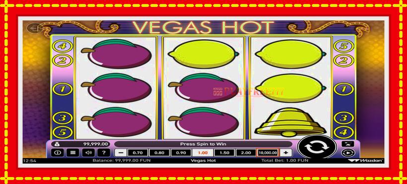 Slot machine Vegas Hot with access to free game online, picture 1