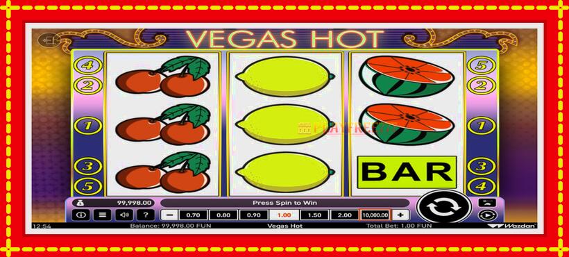 Slot machine Vegas Hot with access to free game online, picture 2