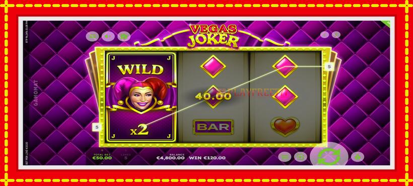 Slot machine Vegas Joker with access to free game online, picture 4