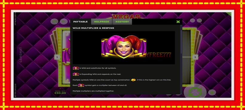 Slot machine Vegas Joker with access to free game online, picture 5