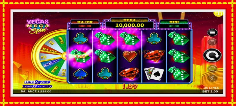 Slot machine Vegas Mega Spin with access to free game online, picture 2