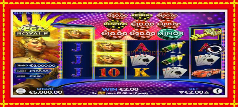 Slot machine Vegas Royale with access to free game online, picture 3