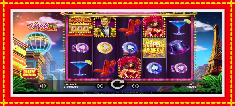 Slot machine Vegas Royale Super Wheel with access to free game online, picture 2