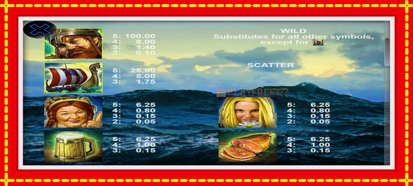 Slot machine Vikings Fun with access to free game online, picture 4