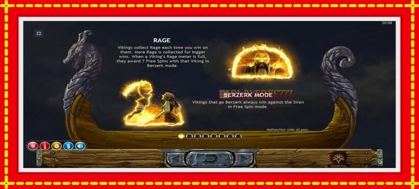 Slot machine Vikings go Berzerk with access to free game online, picture 5