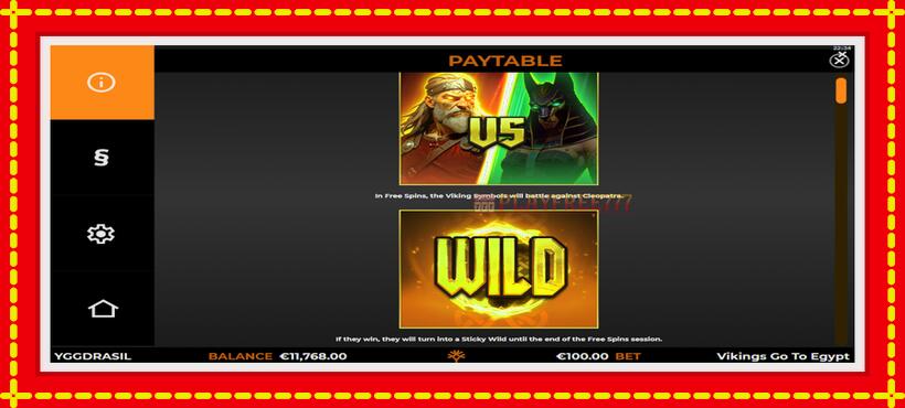 Slot machine Vikings Go To Egypt Wild Fight with access to free game online, picture 5