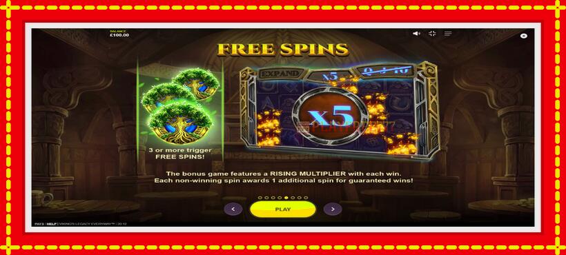 Slot machine Vikings Legacy Everyway with access to free game online, picture 5