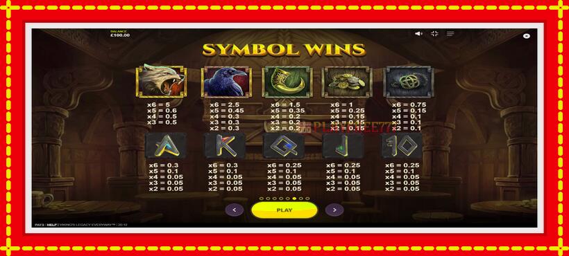 Slot machine Vikings Legacy Everyway with access to free game online, picture 6