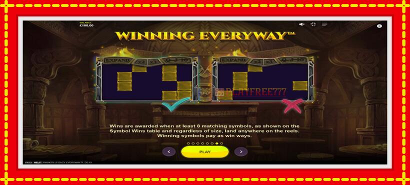 Slot machine Vikings Legacy Everyway with access to free game online, picture 7