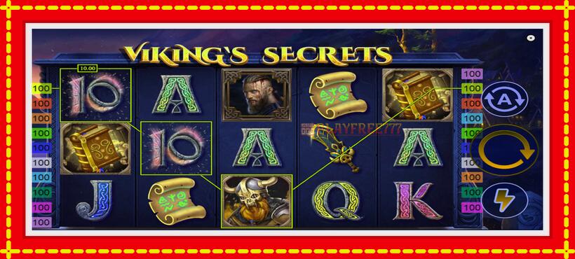 Slot machine Vikings Secrets with access to free game online, picture 4