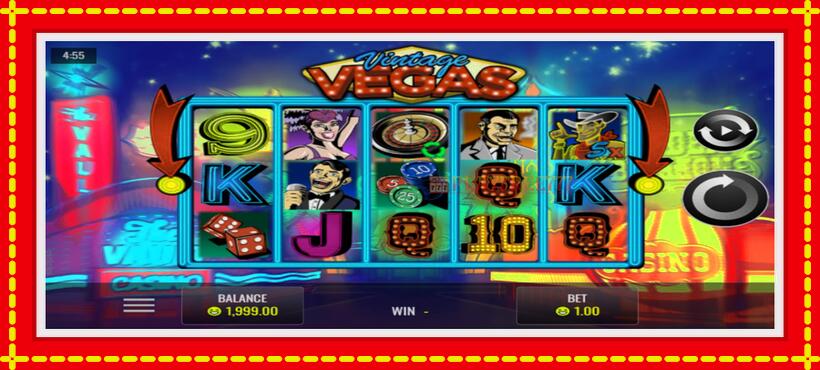 Slot machine Vintage Vegas with access to free game online, picture 1