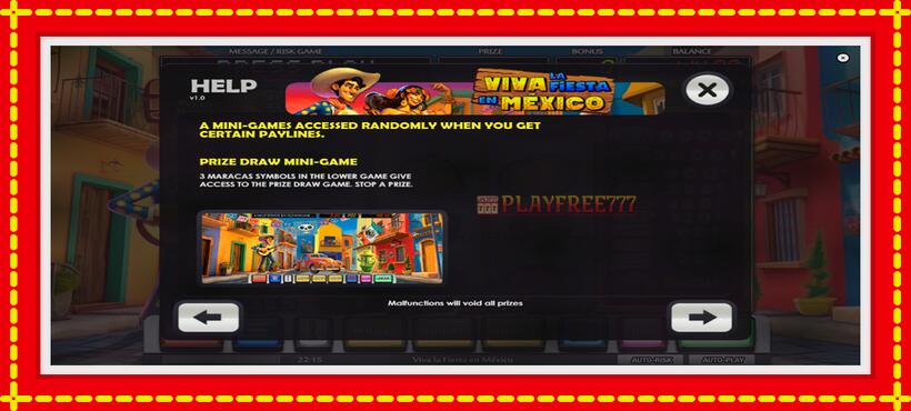 Slot machine Viva la Fiesta en Mexico with access to free game online, picture 6