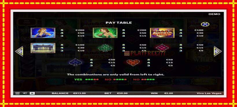 Slot machine Viva las Vegas with access to free game online, picture 4