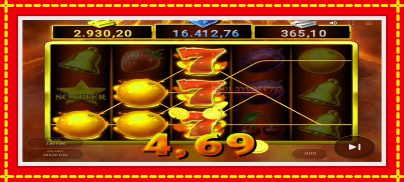 Slot machine Volcano Hot with access to free game online, picture 2