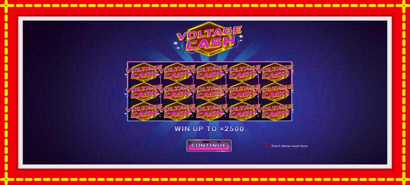 Slot machine Voltage Cash with access to free game online, picture 1