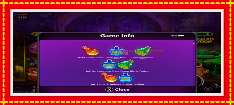 Slot machine Wealth Potion with access to free game online, picture 3