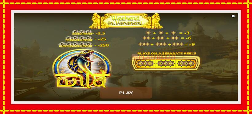 Slot machine Weekend in Varanasi with access to free game online, picture 1