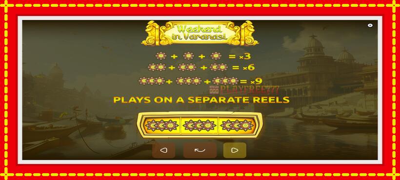 Slot machine Weekend in Varanasi with access to free game online, picture 6