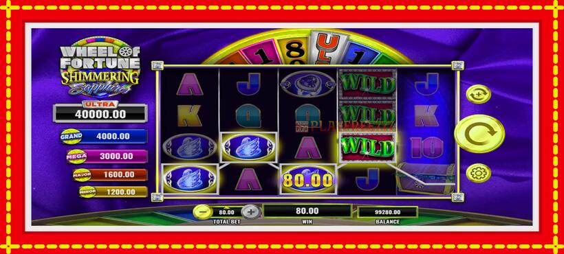 Slot machine Wheel of Fortune Shimmering Sapphires with access to free game online, picture 3