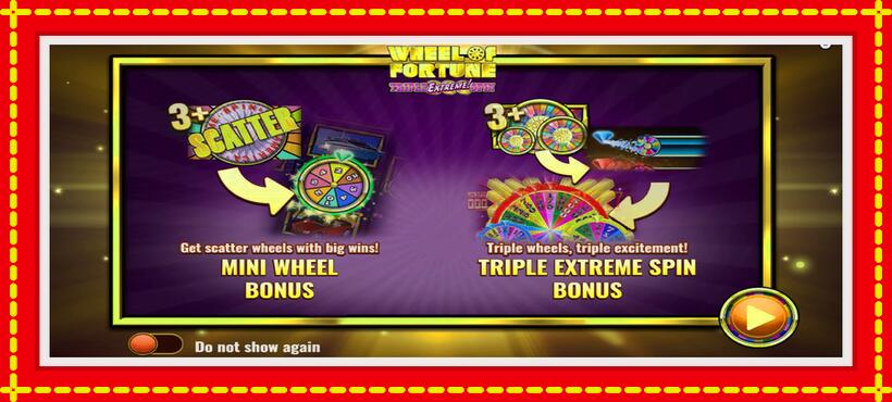 Slot machine Wheel of Fortune Triple Extreme Spin BetMGM with access to free game online, picture 1