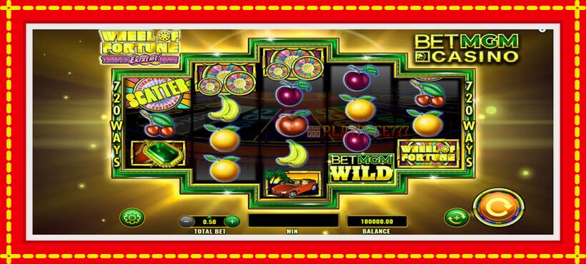 Slot machine Wheel of Fortune Triple Extreme Spin BetMGM with access to free game online, picture 2