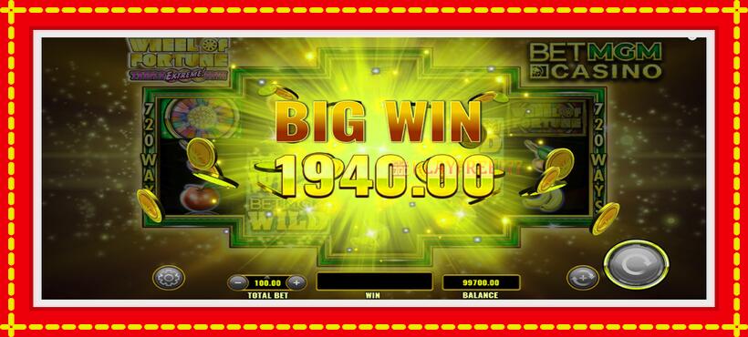 Slot machine Wheel of Fortune Triple Extreme Spin BetMGM with access to free game online, picture 3