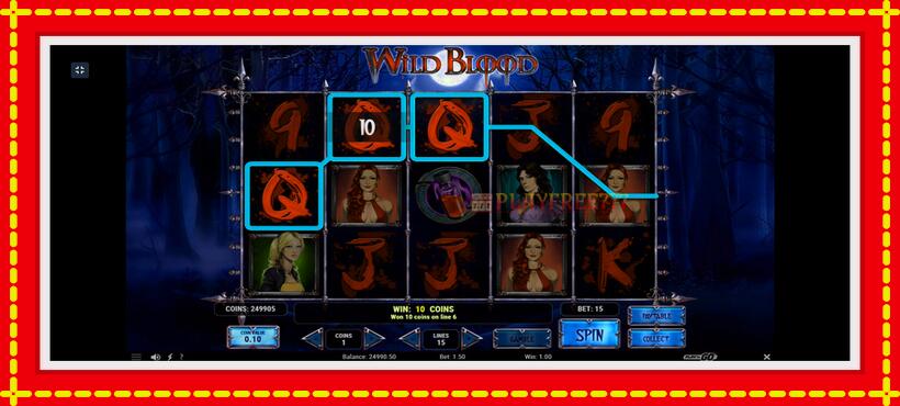 Slot machine Wild Blood with access to free game online, picture 5