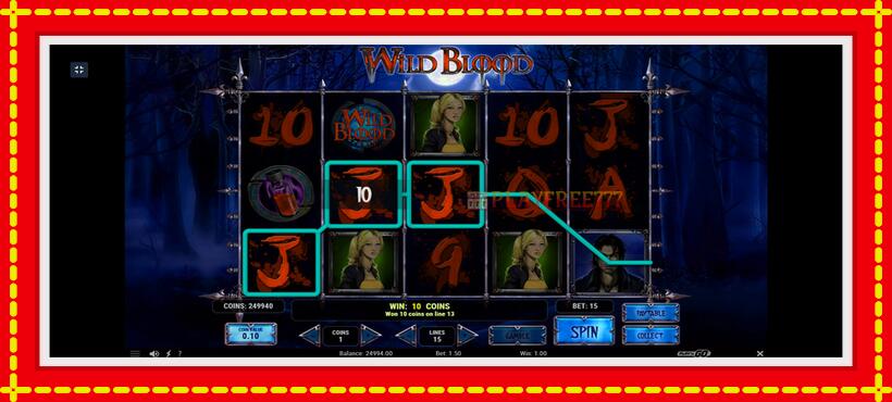 Slot machine Wild Blood with access to free game online, picture 6