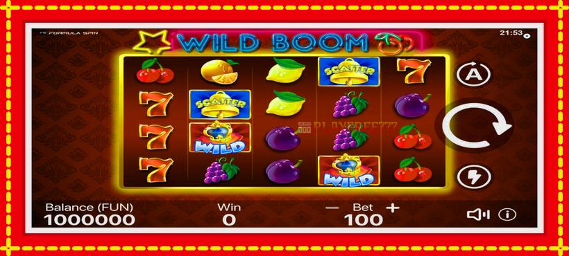 Slot machine Wild Boom with access to free game online, picture 1