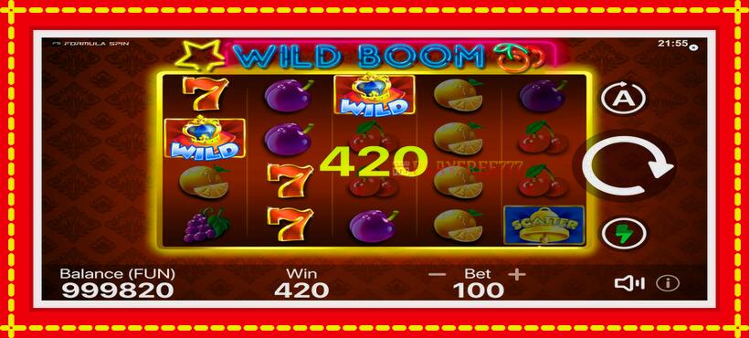 Slot machine Wild Boom with access to free game online, picture 2