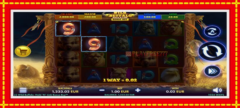 Slot machine Wild Buffalo Hold N Link Bonus Buy with access to free game online, picture 3