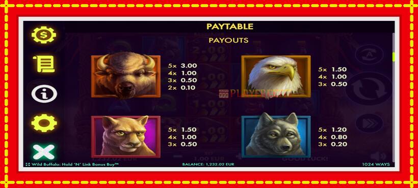 Slot machine Wild Buffalo Hold N Link Bonus Buy with access to free game online, picture 6