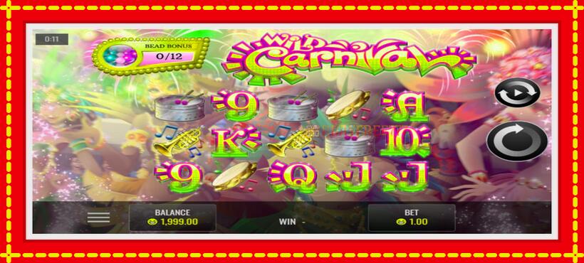 Slot machine Wild Carnival with access to free game online, picture 1