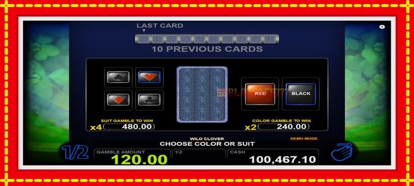 Slot machine Wild Clover with access to free game online, picture 4